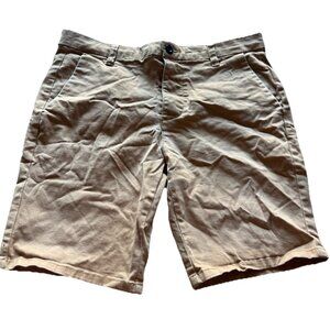 Topman Men’s Size 32 Stretch Skinny Chino Shorts Khaki Brown Beige Cotton